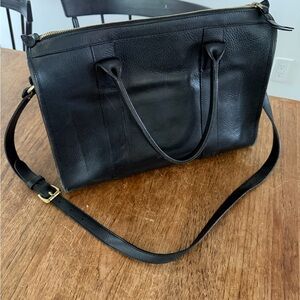 Lotuff Leather handbag - dark navy